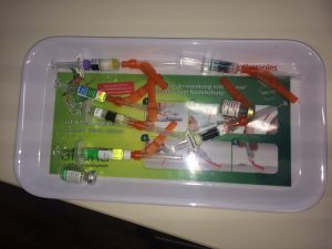 6 Spritzen auf einen Schlag