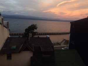 Aussicht vom Aufenthaltsraum im Hostel Las Moiras