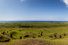 Rapa Nui - Moais beim Vullkan Rano Raraku
