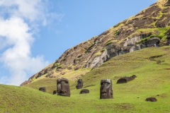 Rapa Nui - Moais beim Vullkan Rano Raraku