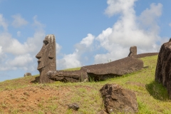 Rapa Nui - Moais beim Vullkan Rano Raraku