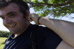 Osterinsel - Vulkan Rano Kau - Abkühlung, solange das Eis noch gefrohren ist :-)