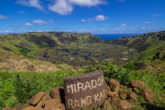 Osterinsel - Vulkan Rano Kau - Blick in den Krater