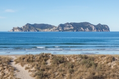 Neuseeland - Great Barrier Island - am Strand bei Whangapoua, Blick auf Rakitu