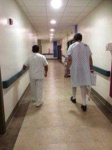 Die erste Runde im Krankenhaus