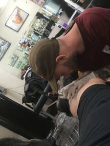 Julian bei der Arbeit