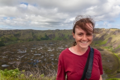Der Rano Kau Krater - windig war es auch :-)