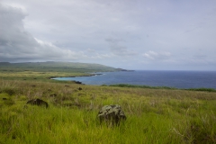 Osterinsel: am Vulkan Puakatike/Poike, bei dem Wetter hat es etwas von Irland