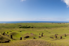 Rapa Nui - Moais beim Vullkan Rano Raraku