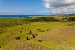 Rapa Nui - Moais beim Vullkan Rano Raraku