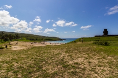 Rapa Nui - Anakena - Blick auf den Strand