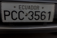 Riobamba - aus jedem Land ein Nummernschild-Foto :-)