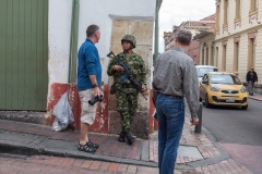 Bogota - die Innenstadt wird vom Militär bewacht