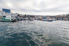 Ein Teil von Valparaiso vom Hafen aus.