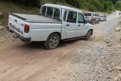 Die "Straße" im Park ist teilweise abenteuerlich.