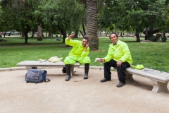 und auch die Parkreiniger haben gute Laune und auch die Parkreiniger haben gute Laune