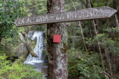 Der Wasserfall von unten.