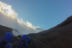 Vulkan Villarrica - kurz bevor es losging