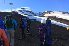 Vulkan Villarrica - noch ein Teil der Gruppe.