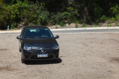 Straße der sieben Seen - Provinz Neuquén in Argentinien - unser Mietwagen von vorne