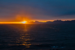 irgendwann kam die Sonne auch kurz zwischen Horizont und Wolken hervor