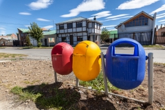 Puerto Natales - und Mülltrennung. Das haben wir noch nicht so oft gesehen