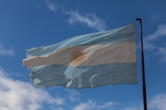 Ushuaia - irgendwie sind alle argentinischen Fahnen hier ausgeblichen