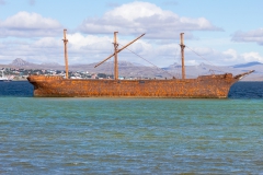 Falklandinseln - Rund um Stanley - sehr alte Wraks im Hafen