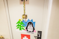 Weihnachten auf der Ocean Diamond - mache Türen waren dekoriert