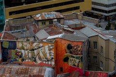 Streetart auch hoch auf den Dächern