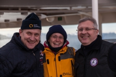 Cierva Cove: links Alex aus Russland, der Servicechef, Rechts Günther aus Österreich, der Küchenchef