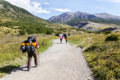 Torres del Paine: mit vollem Gepäck bergauf