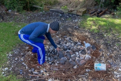 Chiloé - Cailin - der Festplatz bzw der Teil, der als Küche genutzt wird